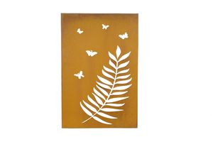 Panneau décoratif extérieur acier corten 900 x 600 mm Papillons - Par pièce