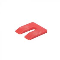 Cale plastique 5 mm rouge - Sachet 48 pièces