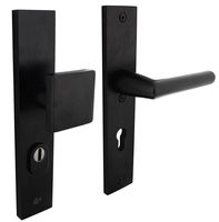 Veiligheidsbeslag voordeur greep/kruk PC72 zwart - Per Set