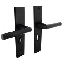 Veiligheidsbeslag voordeur kruk/kruk PC55 zwart - Per Set