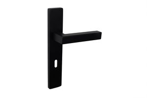 Lavuzo Türgriffe Viterbo Schwarz mit rechteckigem Schild SL72 - Pro Set
