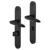 WC-Türgriffe Schwarz mit Schild Entfernung WC63 Designgriff - Pro Set