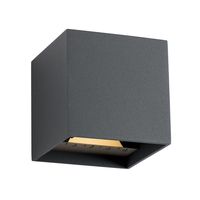 Wandlamp buiten 12V LED Warm wit 3 watt - Top/Down antraciet - Per Stuk