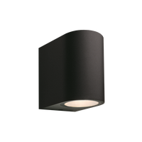 Wandlamp buiten 12V LED Warm wit 4 watt - Downlight zwart - Per Stuk