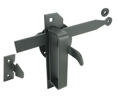 Gate Latch Black Galvanized with Nose Plate - Per Piece