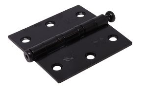 Zwarte Kogelscharnier RVS 76x76 mm met rechte hoek - Per stuk