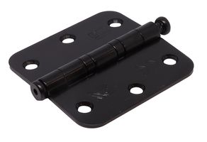 Zwarte Kogelscharnier RVS 76x76 mm met ronde hoek - Per stuk