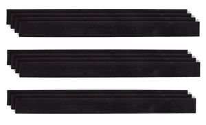 Zwarte Planken Geïmpregneerd Grenen 1.6 x 14 x 180 cm voor Flex Fence Zwart Kunststof - Set 11 Stuks
