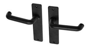 Zwarte deurklinken met blind schild aluminium coupemodel - Per Set