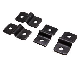 Black 5 mm Wire Mesh Panel Clips (Saddles) - 4 Pieces