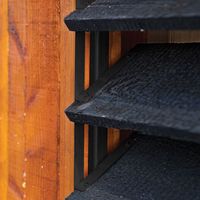 Flex Fence Edelstahlschienen drehbare Lamellen Schwarz 50 cm - Pro Set 2 Stück