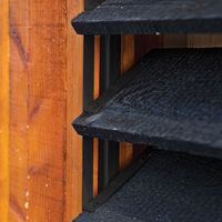 Black Stainless Steel 220 cm Flex Fence Louver Frames for the Garden (2 x 110 cm) - 4-Piece Set