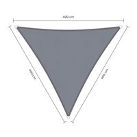Waterproof Triangle Shade Sail of 400 cm in Grey - Per Piece