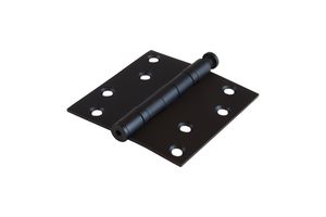 Zwarte Kogelscharnier RVS 89x89 mm met rechte hoek - Per stuk