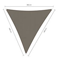 Vela Ombreggiante Impermeabile Triangolare 3.5 x 4 x 4.5 Tortora - Al Pezzo