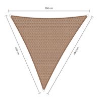 Schaduwdoek Langhoek 350 x 400 x 450 cm Zand - Per Stuk