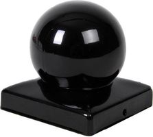 Paalkap Zwart Bol voor 9 x 9 cm Palen - Per Stuk