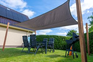 Sonnensegel Wasserdicht Rechteck 4x5 m - 160 g/m² - Grau - Pro Stück