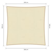 Schaduwdoek Waterdicht Vierkant 500 cm Gebroken Wit - Per Stuk