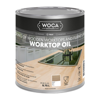 Woca Öl für Arbeitsplatte Weiß 0,75L für Küchenarbeitsplatte, Holztisch und mehr