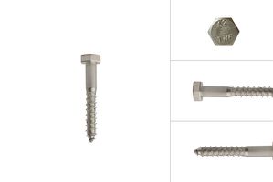 Coach screws stainless steel M6 x 40 mm - Per 10 pieces