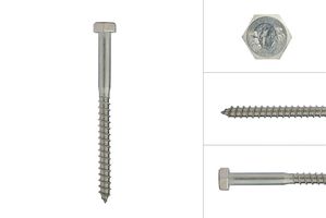 Coach screws stainless steel M8 x 100 mm - Per 10 pieces