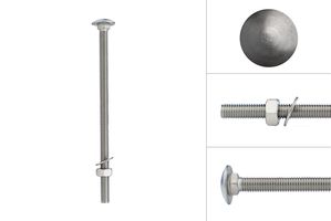 Carriage bolts stainless steel M8 x 150 mm - Per Piece