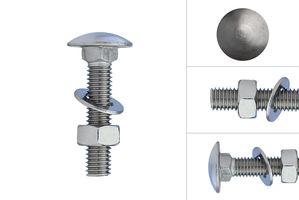 Carriage bolts stainless steel M8 x 40 mm - Per Piece