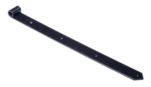Penture droite en acier galvanisé noir avec pointe 16 mm - Dans 7 tailles