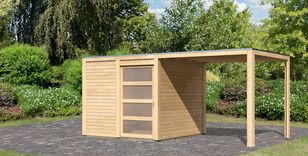 Qubic met overkapping tuinhuis karibu