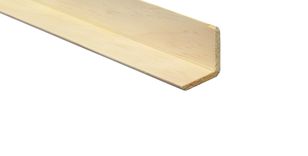 Hoeklat grenen hout 4.0 x 4.0 x 420 cm