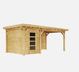 Blokhut Duxwood Driven met overkapping 400 cm