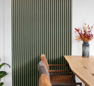 Floer Akupanel Wandpaneel - Lino Olijfgroen - Sfeer