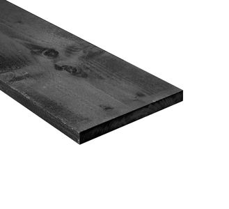 reservering diepgaand Geometrie Plank Lariks Douglas Rustiek Zwart gecoat 25 / 27.5 cm breed