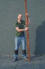 Azobe Hartholzpfosten 7x7 cm - aufgespießt für Spalierzaun