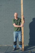 Grenen geïmpregneerd houten palen 68x68mm glad geschaafd Lengte 270 cm