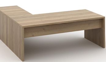 Directiebureau Halifax eiken 210x210cm met ladeblok