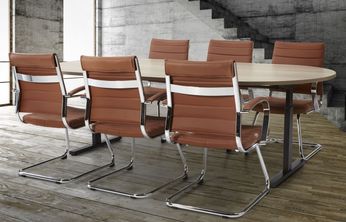 Vergadertafel Ovaal Easy 240x120cm Leverbaar in 33 Kleur Combinaties