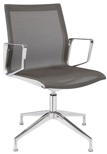 Design Vergaderstoel Zwart Mersh Alu