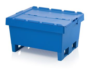 Nestbare StapelBak Met Deksel 80 x 60 x 44 cm