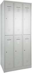 Lockerkast 6-deurs 195 x 89 x 50cm in 2 Kleur Combinaties