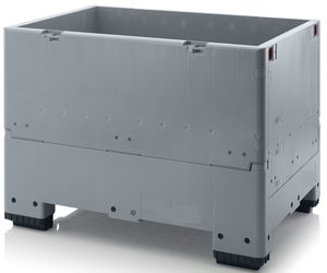 Pallet box inklapbaar met 4 poten 500 liter 120x80x88cm