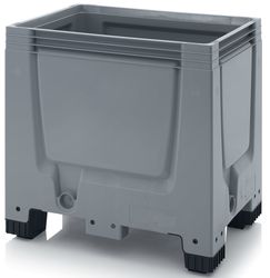 Pallet box gesloten met 4 poten 80x60x79cm