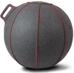 Vluv Zitbal VELT Grey Melange Red 60-65cm