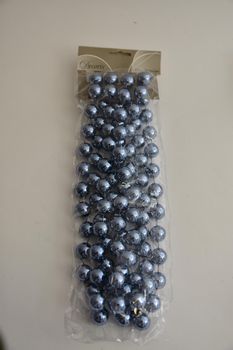 Perlenkette Plastik Jeans Blau 20mmx270cm
