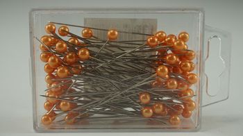 Pushpins orange 6mm 100stk
