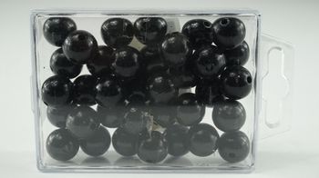 Perlen lose schwarz 14mm 35 Stück