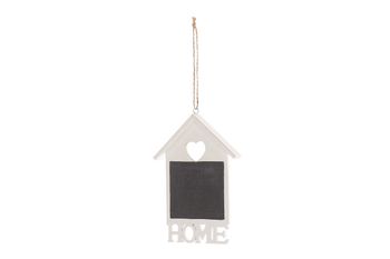 Wooden house with "HOME" 14cm 3pc White/Black