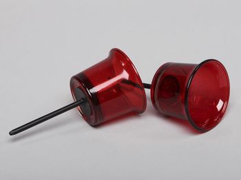 Waxineglassteker 24 stuks 7x5x5cm rood