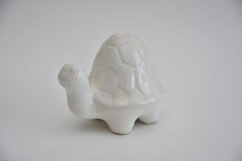 Ceramic turtle 12.5x9x10cm White